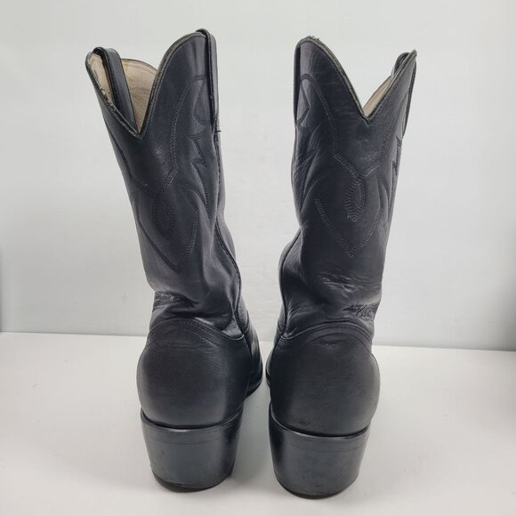 Vintage Durango TR760 Men's Black Leather Cowboy Boots US Size 12EE - Picture 4 of 12